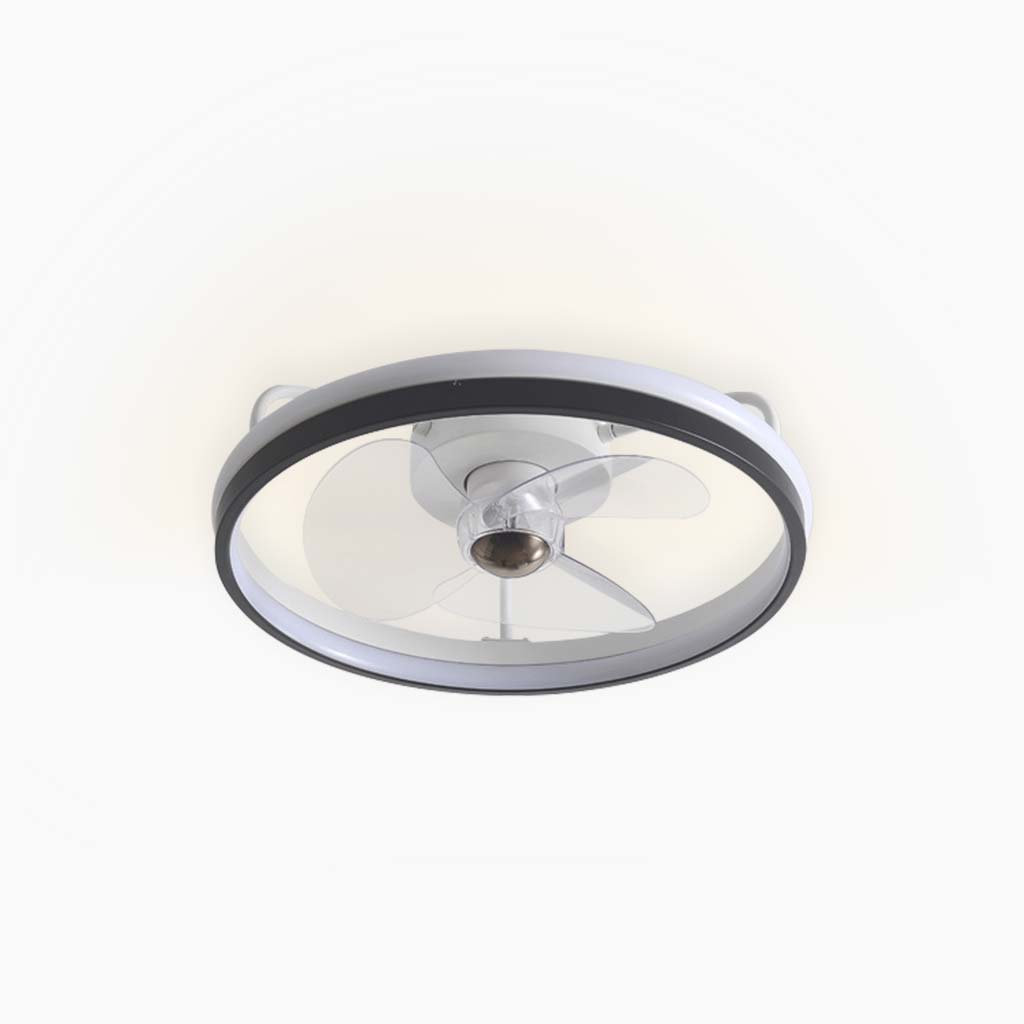 LED Ceiling Light with Fan Black