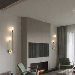 LED Wall Sconce Candle Gold Sitting Room