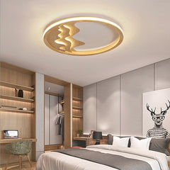 Minimalist Modern Wood Zen Flush Mount Ceiling Light Classic
