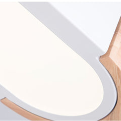 Minimalistische minimalistische Rechteckmakkarone mit Spülenhalterung, Holzacryl -Acryl