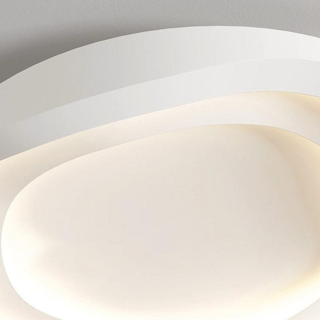 Minimalist White Flush Mount LED Ceiling Light Shade