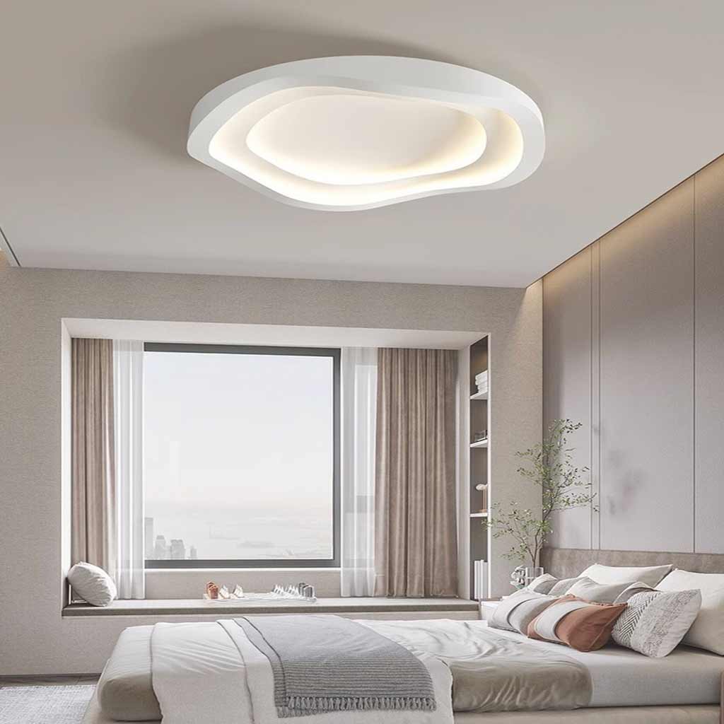 Minimalist White LED Ceiling Light Bedroom