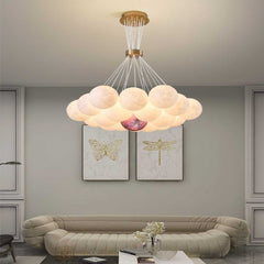 Moon Bubble Chandelier Colored Living Room
