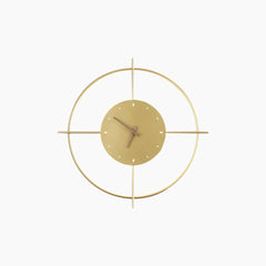 Mute Wall Clock LED Light Decorative Gold