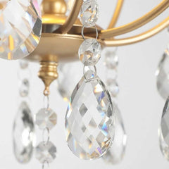 Pendant Chandelier Light French Iron Crystal Drop