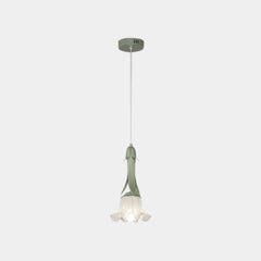 Pendant Light Art Deco Small Lily of the Valley Green