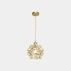 Pendant Light Artistic Glass Flower Transparent