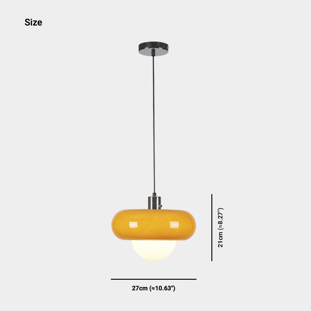 Pendant Light Bauhaus Round Glass Size