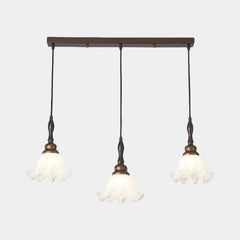 Pendant Light Contemporary Bronze Glass Flower