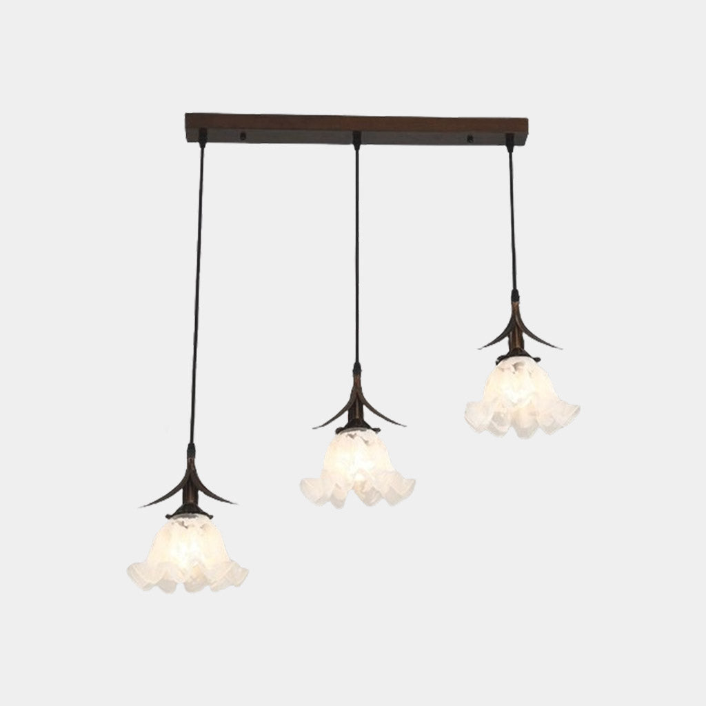 Pendant Light Contemporary Bronze White Glass