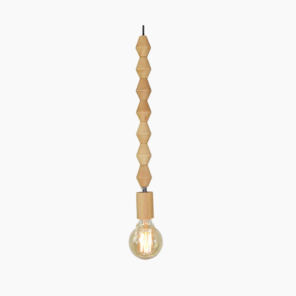 Pendant Light Creative Wood Bead String Gourd