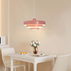Pendant Light Danish 3 Tiered Pink Dining Table
