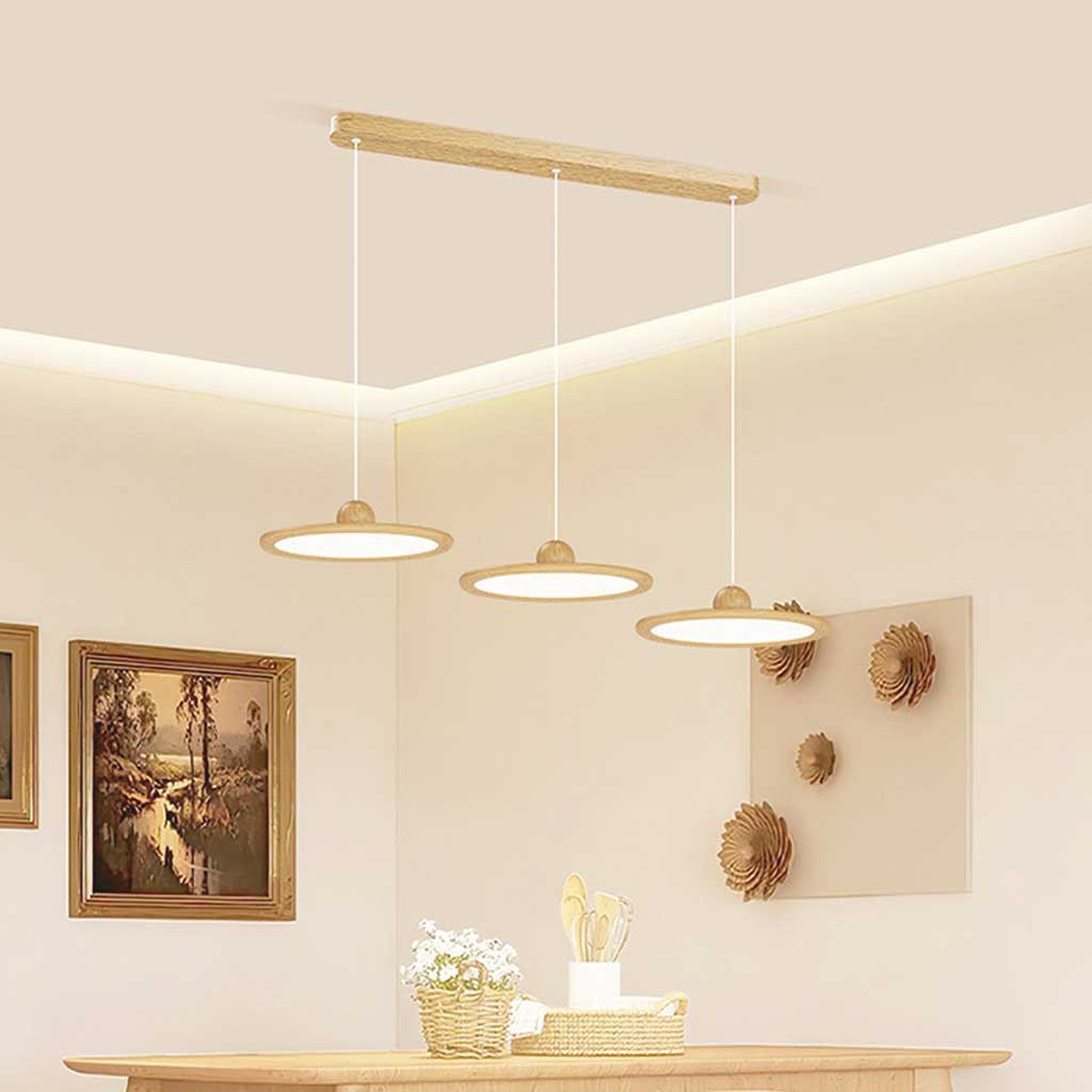 Pendant Light Disc LED Dimmable Log Color Dining Table