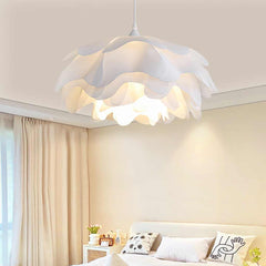 Pendant Light Elegant Cream Acrylic Flower Bedroom