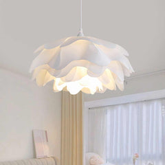 Pendant Light Elegant Cream Acrylic Flower Shaped Bedroom