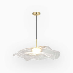 Pendant Light Elegant Lotus Leaf Straw Hat LED Strip