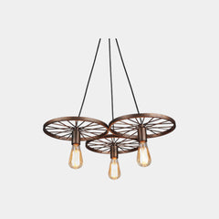 Pendant Light Farmhouse Chandelier Retro Wheel