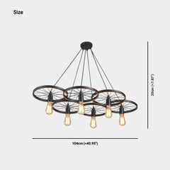 Pendant Light Farmhouse Chandelier Wheel Size