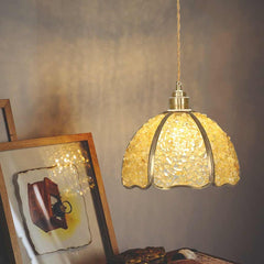 Pendant Light French Brass Colorful Crystal Dome Room