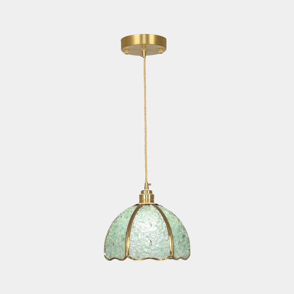 Pendant Light French Brass Colorful Crystal