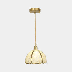 Pendant Light French Brassl Crystal Dome