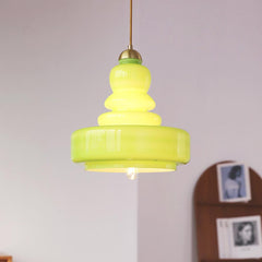 Pendant Light French Retro Glass Gourd Living Room