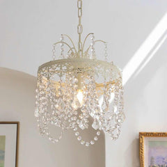 Pendant Light French Round Iron Crystal Tassel