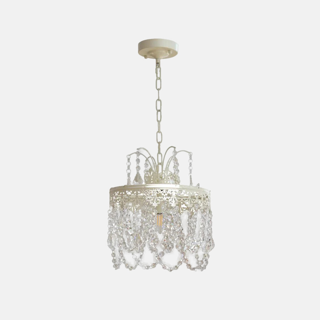 Pendant Light French Round Iron Crystal Tassel