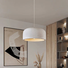 Pendant Light Japanese Wabi-Sabi Resin Pot Lid White Dining Room