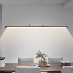 Pendant Light Linear LED Black Dining Table
