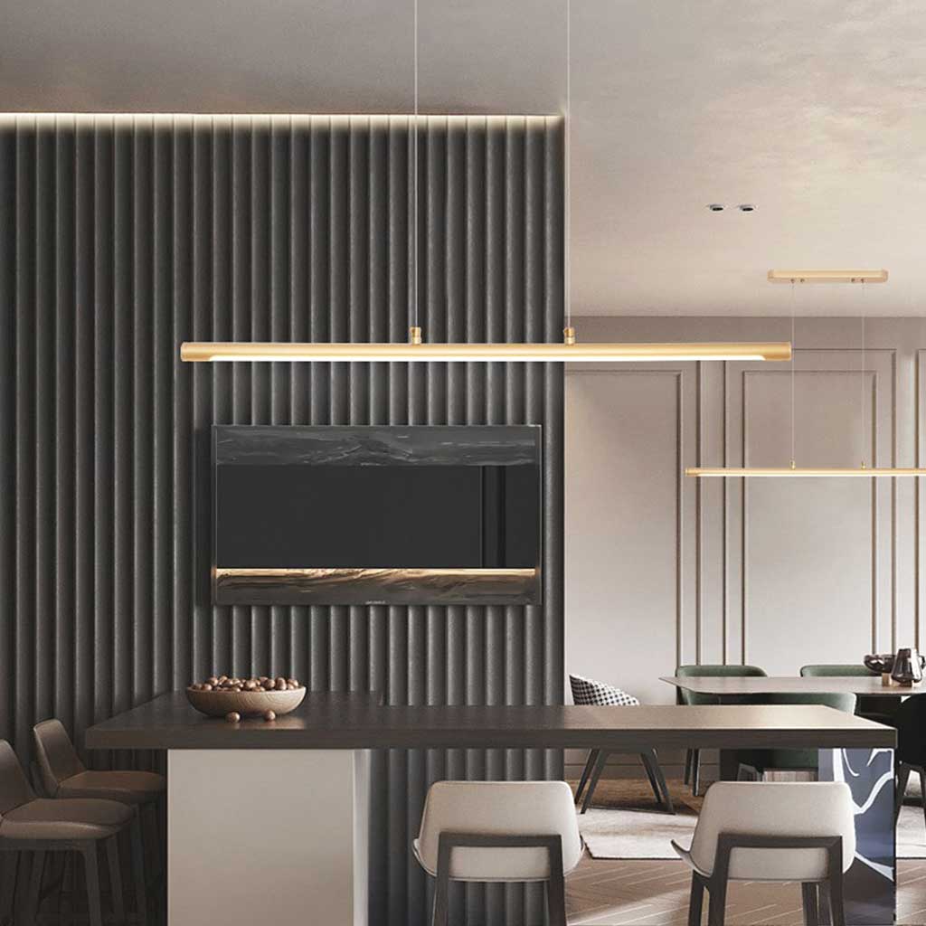Pendant Light Linear LED Gold Dining Room