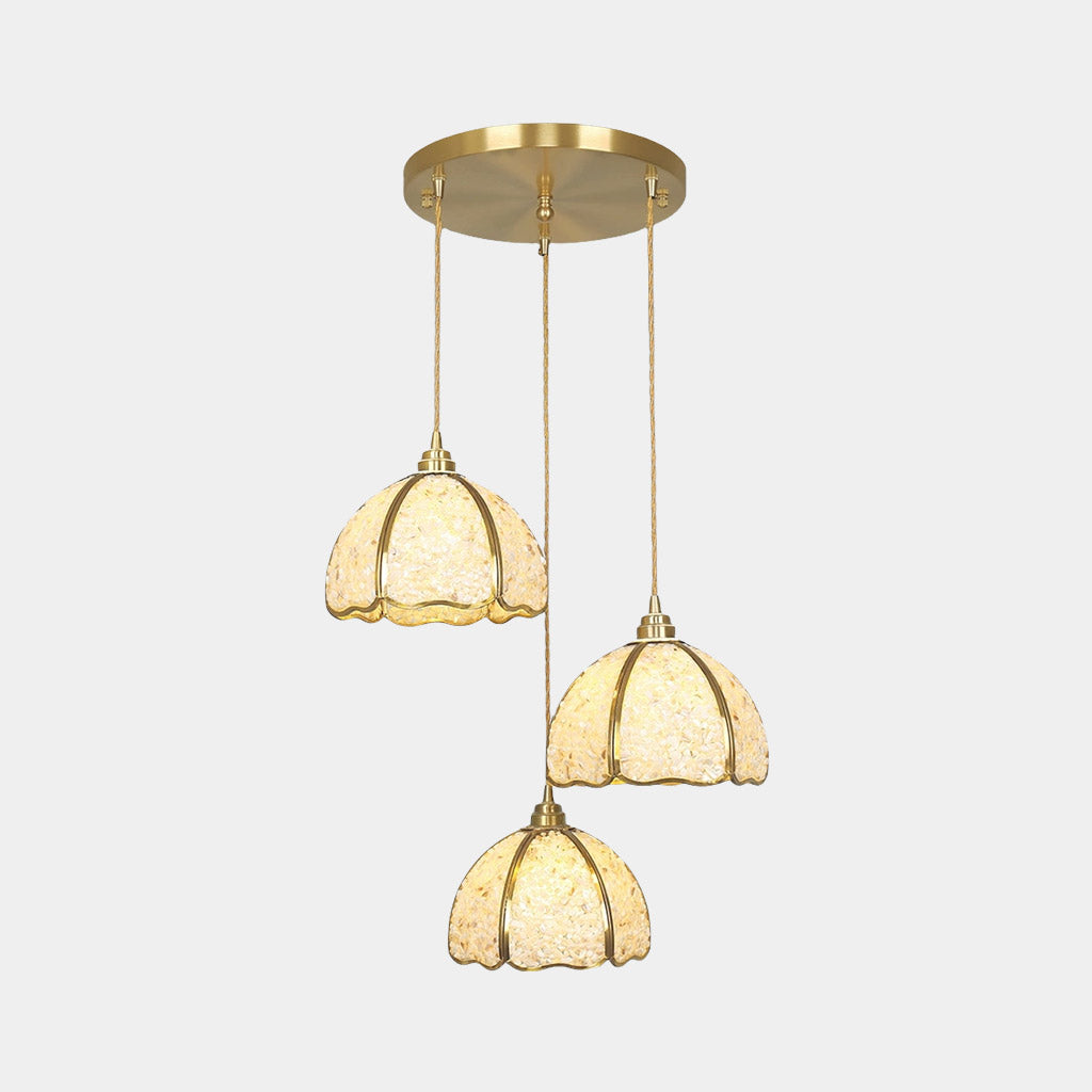 Pendant Light Luxury Brass 3 Light Multi Color