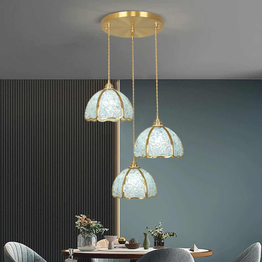 Pendant Light Luxury Brass Crystal 3 Light Dining Room