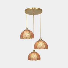 Pendant Light Luxury Brass Crystal 3 Light