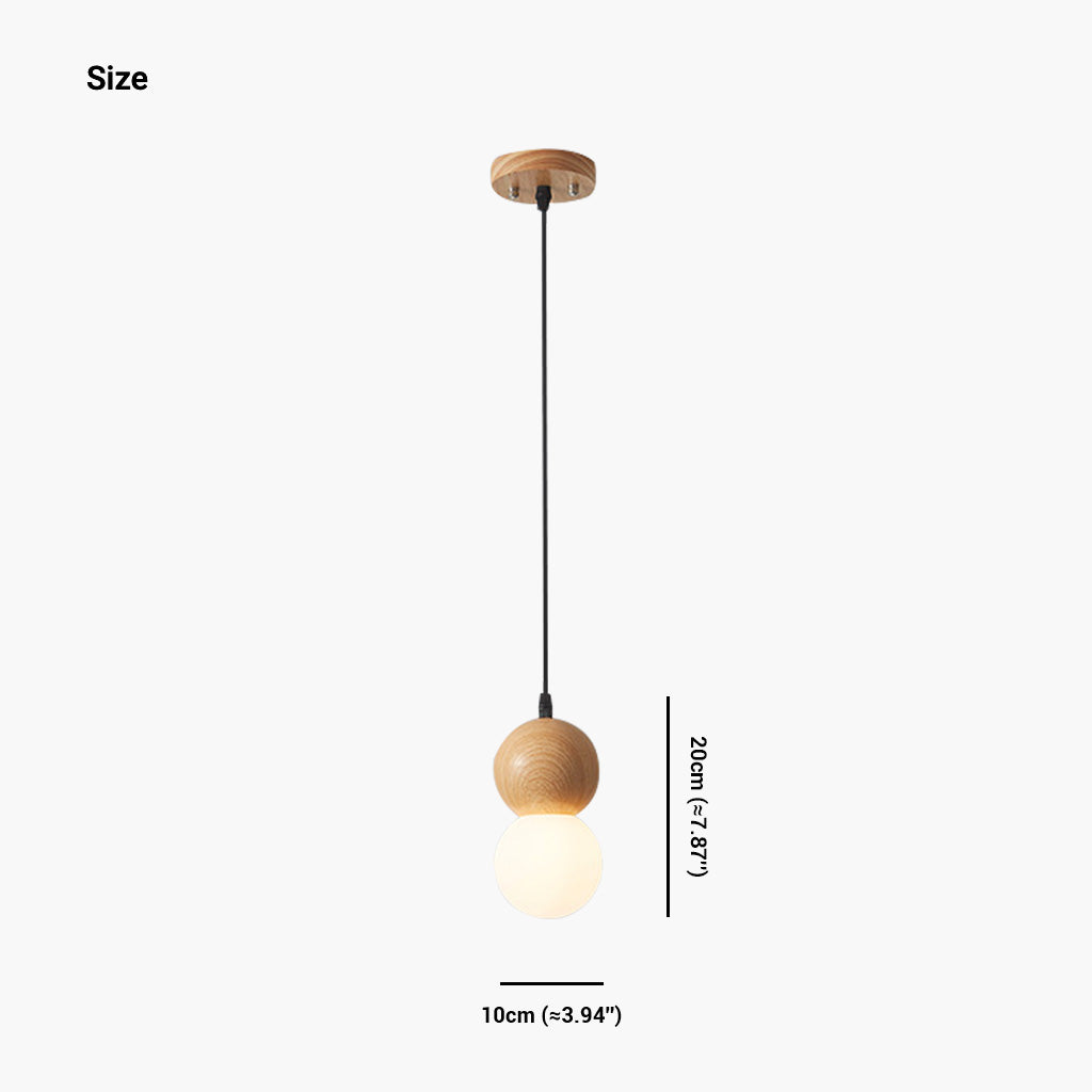 Pendant Light Mini Globe Ball Gourd Log Color Size