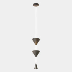 Pendant Light Minimalist Cone Hourglass Acrylic Black