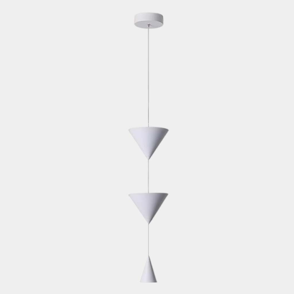 Pendant Light Minimalist Cone Hourglass Acrylic White