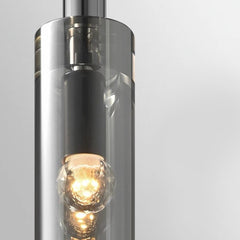 Pendant Light Minimalist Copper Crystal Tube Detail