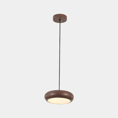 Pendant Light Minimalist Disc LED Walnut