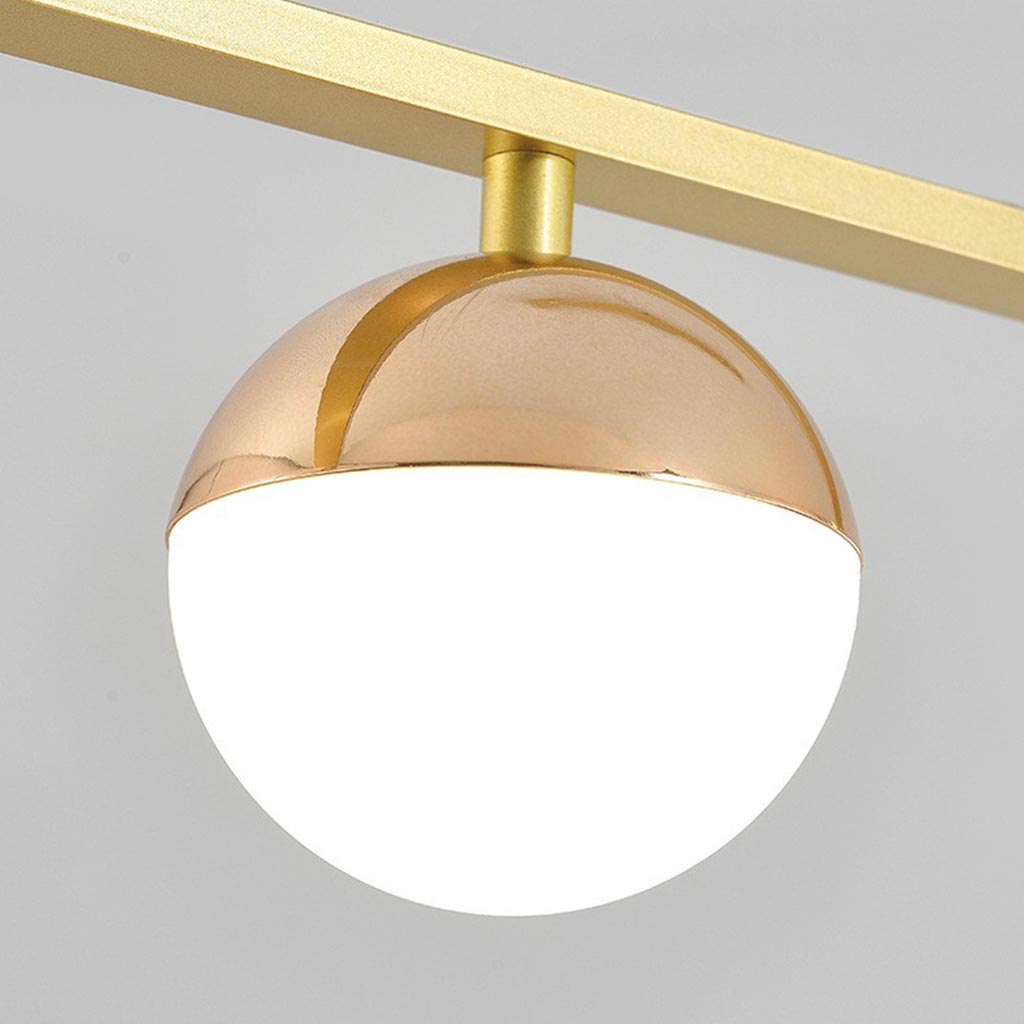 Pendant Light Minimalist Linear Glass Globe Gold