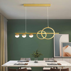 Pendant LightMinimalist Linear Glass Globe Ring Dining Room