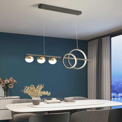 Pendant Light Minimalist Linear Glass Globe Ring Dining