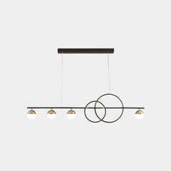 Pendant Light Minimalist Linear Glass Globe Ring