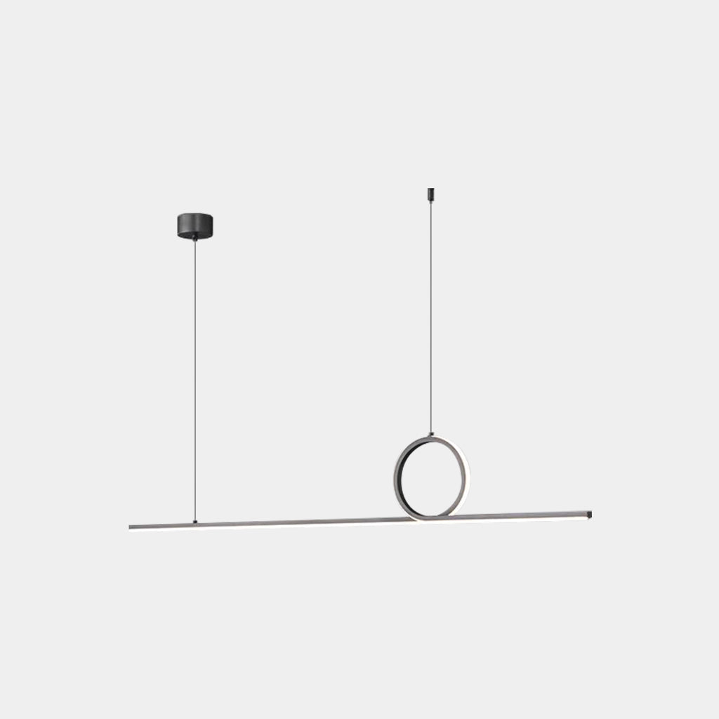 Pendant Light Minimalist Linear Loop Black