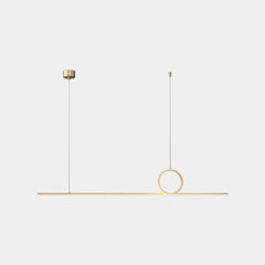 Pendant Light Minimalist Linear Loop Gold