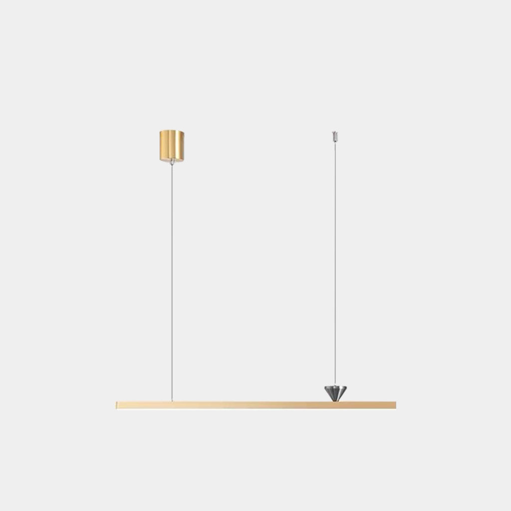 Pendant Light Minimalist Slim Long Bar Linear LED Gold