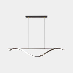 Pendant Light Modern Linear Wavy LED Copper Black