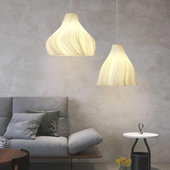 Pendant Light Nordic 3D Printed Pleated Acrylic Small Indoor White Room