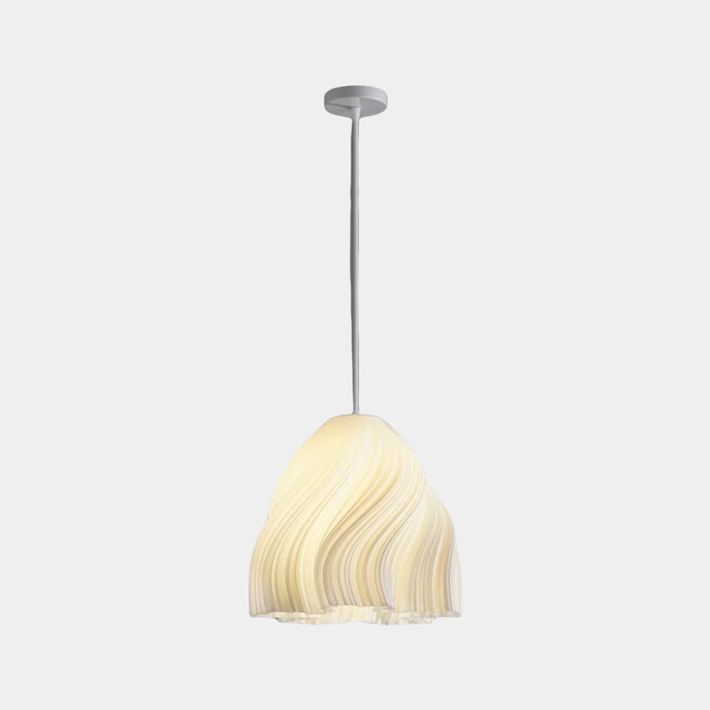 Pendant Light Nordic 3D Printed Pleated Acrylic Small Indoor White