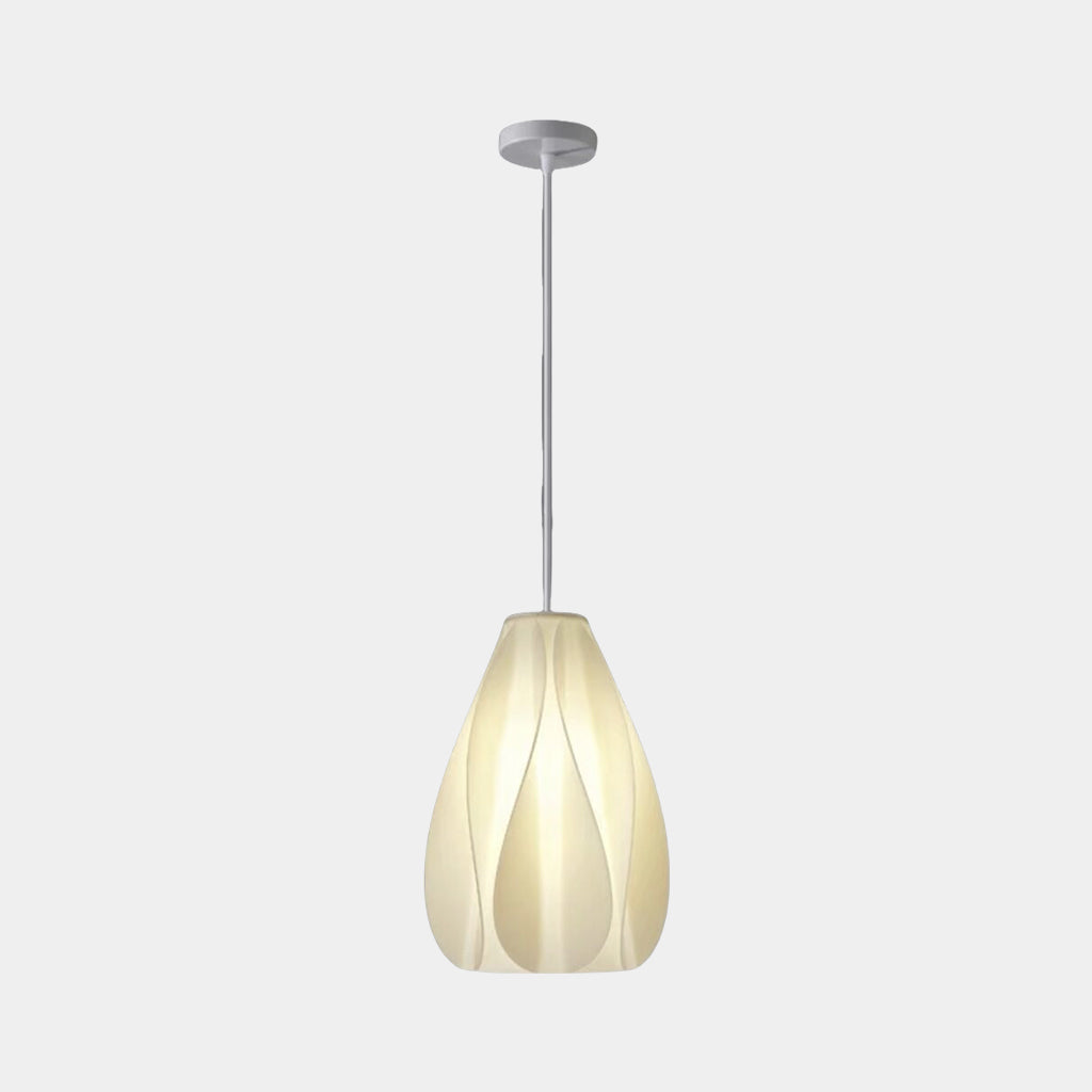 Pendant Light Nordic 3D Printed Pleated Acrylic Small White